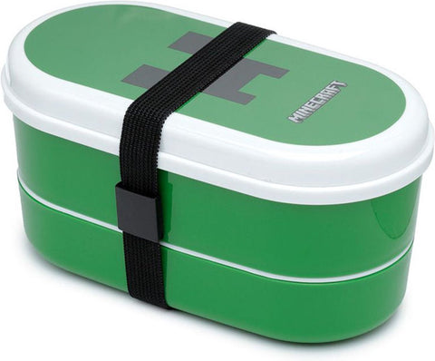 Puckator Minecraft Creeper Lunch Box With Cutlery