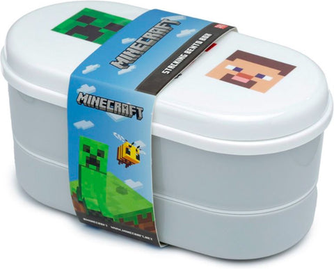 Puckator Minecraft White Lunch Box With Cutlery