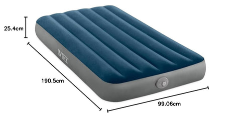 Intex Twin Dura-Beam Prestige Downy Air Mattress with Rechargeable Pump 191x99x25cm