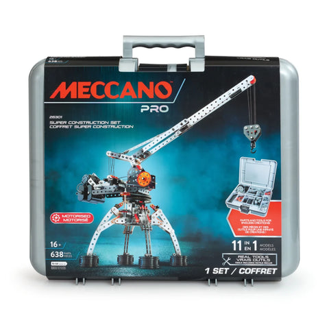 Meccano Pro 11-in-1 Super Construction Set 26301 638 Pieces