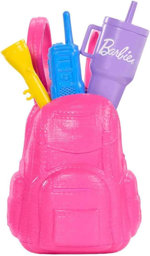 Barbie Malibu Outdoor Adventures Fashion Doll With 10+ Camping-Themed Accessories Including Pet JJV59