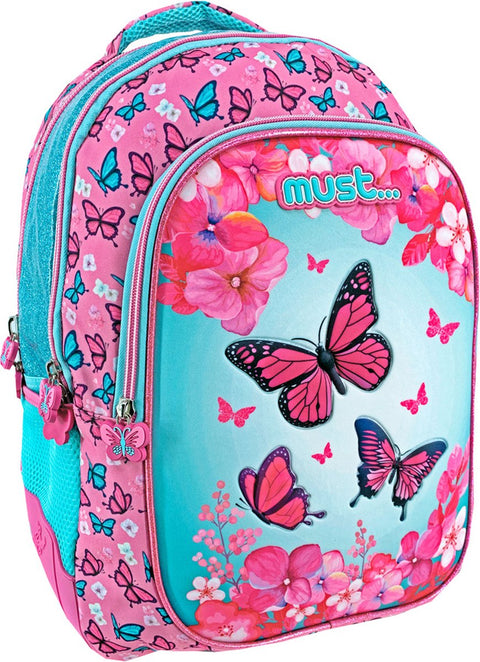 Must Butterfly 3 Compartments Backpack 45cm