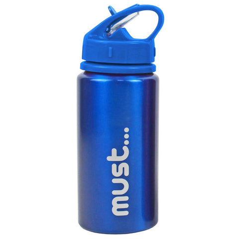 Must Aluminium Water Bottle Glossy Blue 500ml