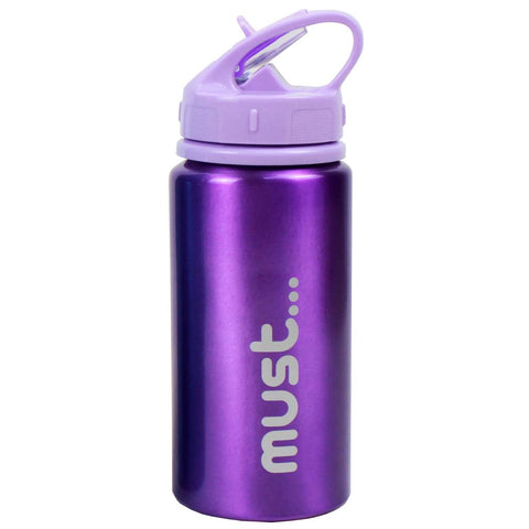 Must Aluminium Water Bottle Glossy Purple 500ml