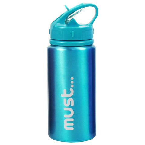 Must Aluminium Water Bottle Glossy Cyan 500ml