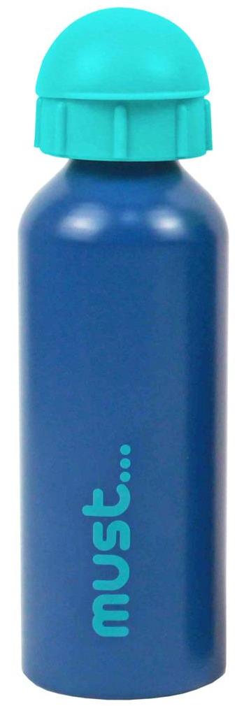 Must Metallic Aluminium Water Bottle Blue 500ml