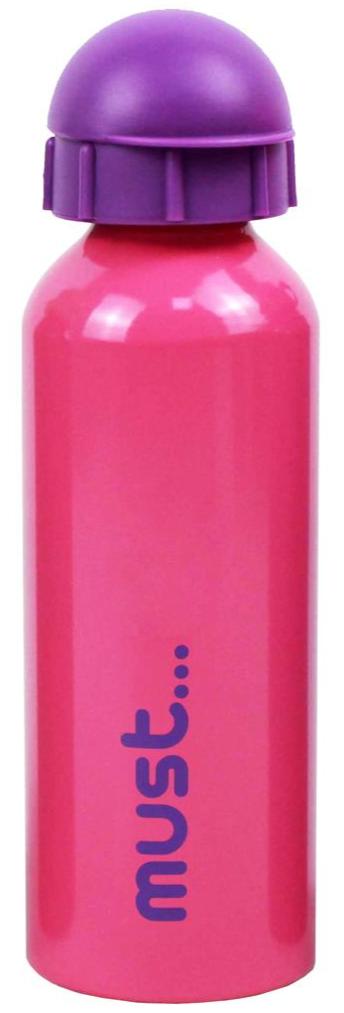 Must Metallic Aluminium Water Bottle Pink 500ml