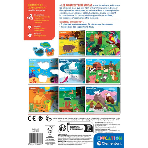 Clementoni Éducation, Les Animaux Et Leur Habitat