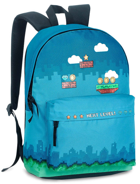 DKT Pixel Cyan 1 Compartment Backpack 44cm