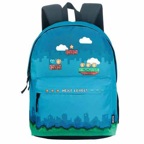 DKT Pixel Cyan 1 Compartment Backpack 44cm