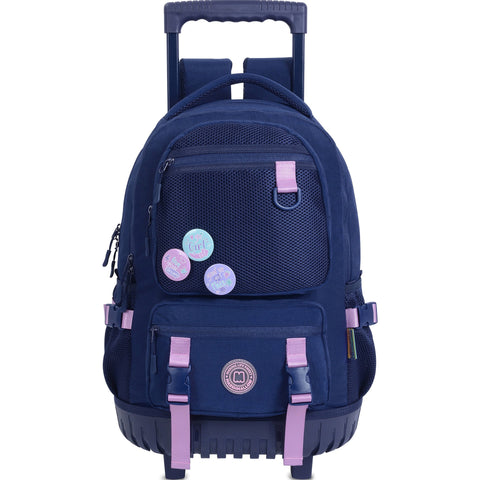 DKT Spirit Navy Blue 2 Compartments Trolley Backpack 46cm