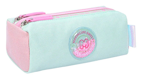 Marshmallow Sugar Crush Coral 2 Parts Pencil Case 22cm