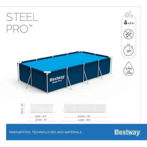 Bestway Steel Pro Above Ground Pool Set 400x211x81cm