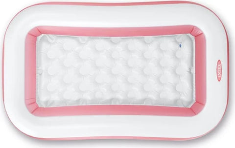 Rectangular Pink Inflatable Kiddie Pool 166x100x28cm