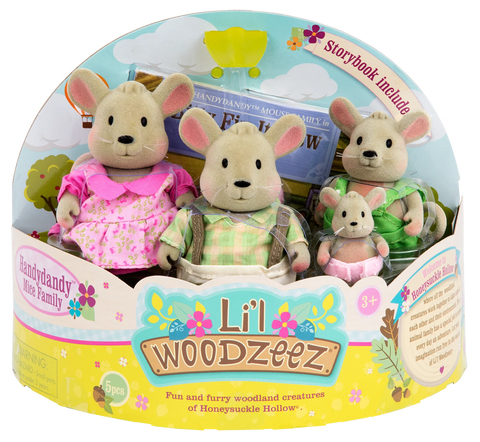 Li’l Woodzeez The Handydandy Mice Miniature Animal Figurine Set