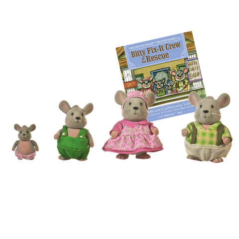 Li’l Woodzeez The Handydandy Mice Miniature Animal Figurine Set