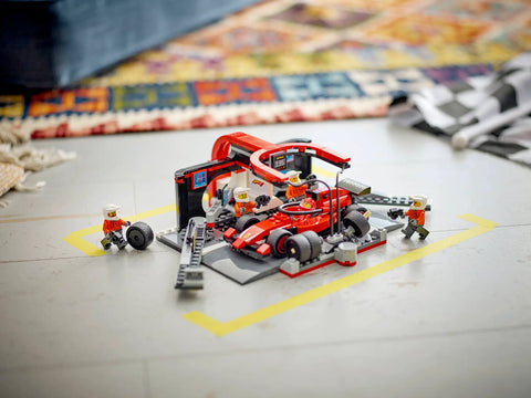 LEGO - City F1 Pit Stop & Pit Crew with Ferrari Car 60443 322 Pieces