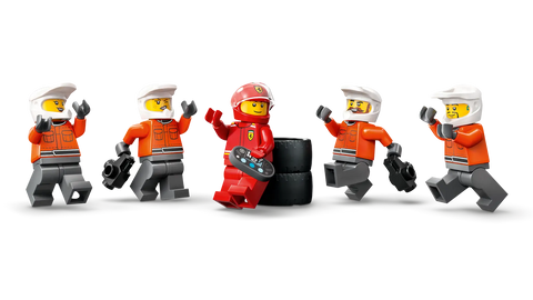 LEGO - City F1 Pit Stop & Pit Crew with Ferrari Car 60443 322 Pieces