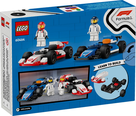 LEGO - F1 Williams Racing & Haas F1 Race Cars 60464 92 Pieces