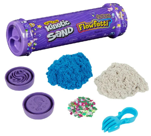 Kinetic Sand Sparkly Flowfetti Sand Tube