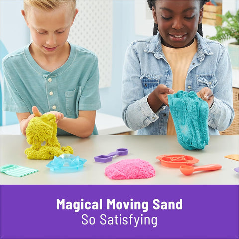 Kinetic Sand Ultimate Sandisfying Set 2lb of Pink, Yellow & Teal Play Sand