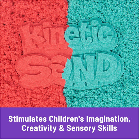 Kinetic Sand Mold n` Flow, 1.5lbs Red and Teal Play Sand