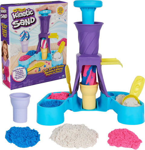 Kinetic Sand Soft Serve Station 14oz of Play Sand