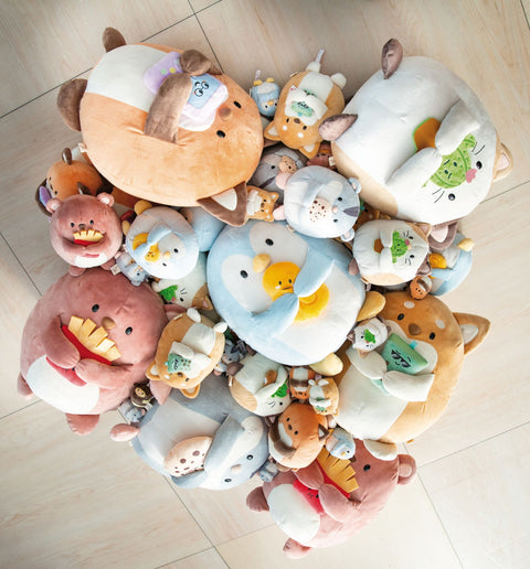 Nici Set Soft Toy Mymochi Dog Hiro With Bubble Tea and Polar Bear Costume 8cm