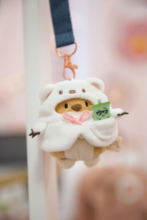 Nici Set Soft Toy Mymochi Dog Hiro With Bubble Tea and Polar Bear Costume 8cm