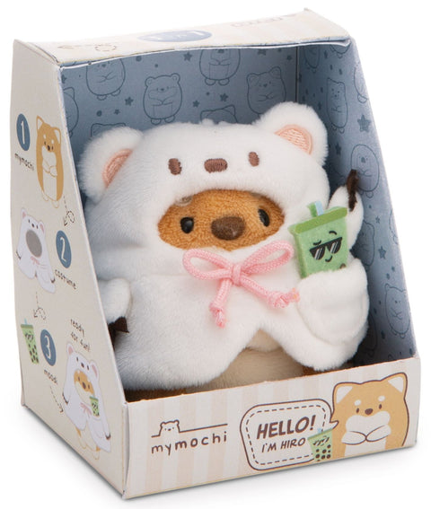 Nici Set Soft Toy Mymochi Dog Hiro With Bubble Tea and Polar Bear Costume 8cm