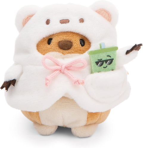 Nici Set Soft Toy Mymochi Dog Hiro With Bubble Tea and Polar Bear Costume 8cm