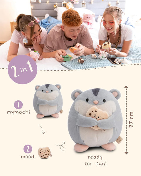 Nici Soft Toy Mymochi Hamster Shai 27cm With Cookie