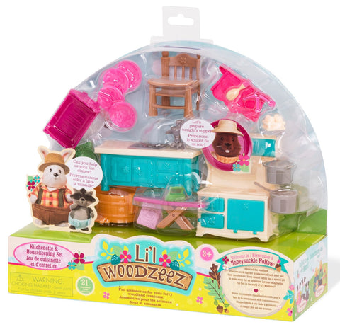 Li'l Woodzeez Kitchenette & Housekeeping Set