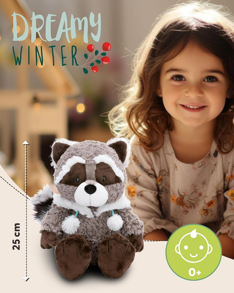 Nici Soft Toy Raccoon Lenno With Hood 27cm