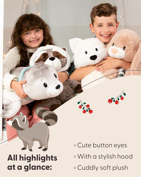 Nici Soft Toy Raccoon Lenno With Hood 27cm