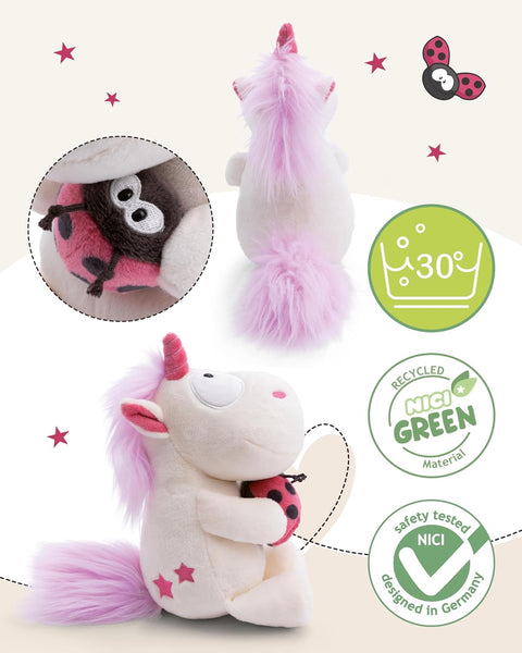 Nici Soft Toy Unicorn Theodor with Ladybird 25cm