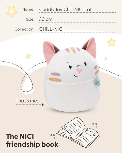 Nici Soft Toy Chill-NICI Cat 30cm