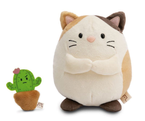 Nici Soft Toy Mymochi Cat Angy 27cm With Cactus