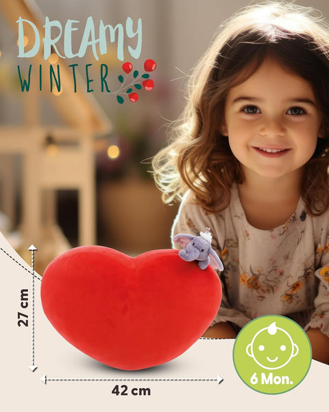 Nici Heart-shaped Cushion Love Elephant 42cm