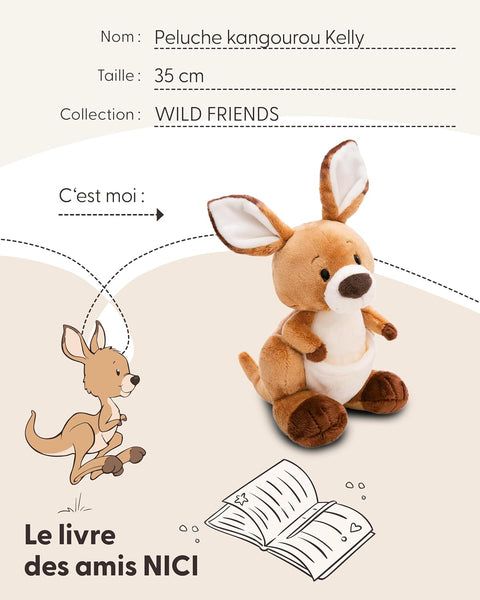 Nici Standing Soft Toy Kangaroo Kelly 35cm