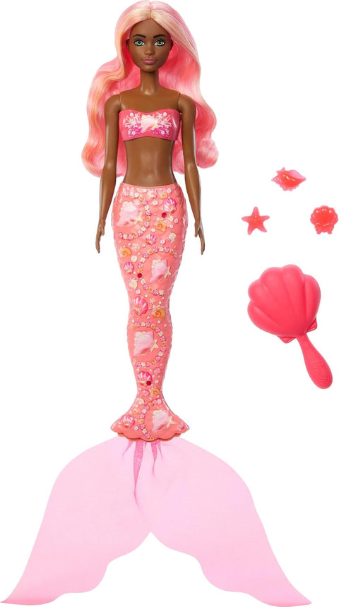 Barbie Color Reveal Mermaid Series Doll & Accessories With 6 Surprises JMW61