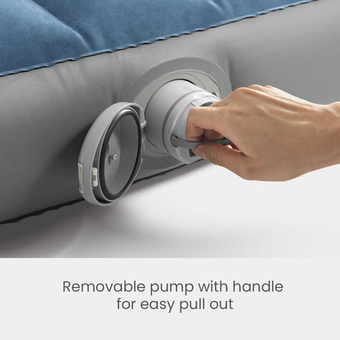 Intex Twin Dura-Beam Prestige Downy Air Mattress with Rechargeable Pump 191x99x25cm