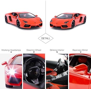 Rastar 1:14 Lamborghini Aventador LP700 Orange With Steering Wheel Controller R/C