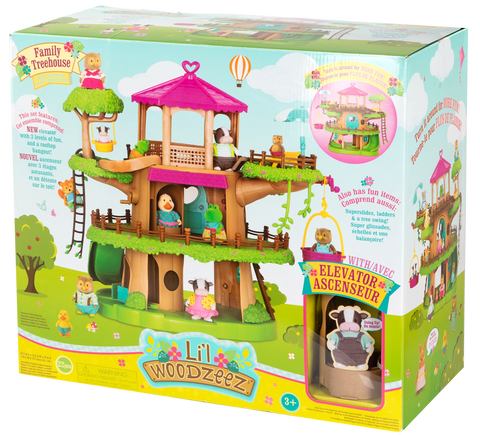 Li'l Woodzeez Family Treehouse Playhouse with Accessories