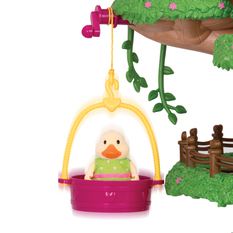 Li'l Woodzeez Family Treehouse Playhouse with Accessories