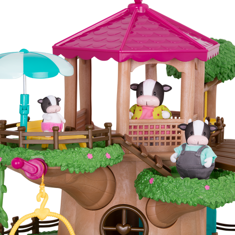 Li'l Woodzeez Family Treehouse Playhouse with Accessories