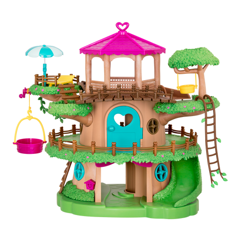 Li'l Woodzeez Family Treehouse Playhouse with Accessories