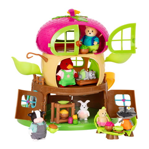 Li'l Woodzeez Acorn Treehouse Playhouse with Bobblehead Character