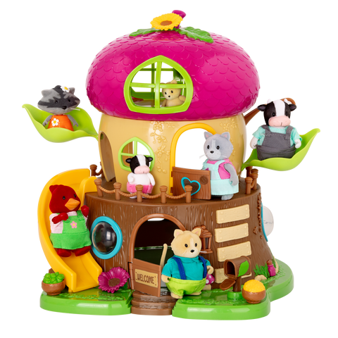 Li'l Woodzeez Acorn Treehouse Playhouse with Bobblehead Character