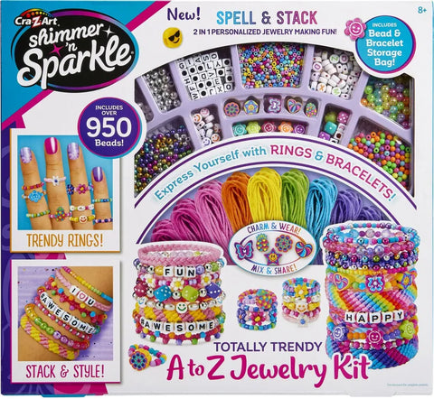 Cra-Z-Art Shimmer 'N Sparkle Totally Trendy A-Z Jewelry Set